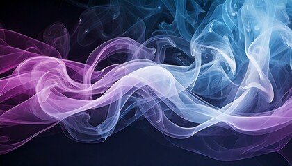Fototapeta premium Lavender and Blue Smoke-Inspired Abstract, Soft and Ethereal 
