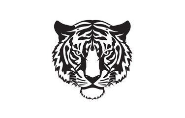 PrintTiger head silhouette in Vector illustration.
Tiger head sketch hand drawn in Vector illustration.
Tiger head silhouette. monochrome vector.
Panthera Dominance Crest Black Tiger Emblem Design