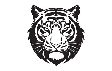 PrintTiger head silhouette in Vector illustration.
Tiger head sketch hand drawn in Vector illustration.
Tiger head silhouette. monochrome vector.
Panthera Dominance Crest Black Tiger Emblem Design