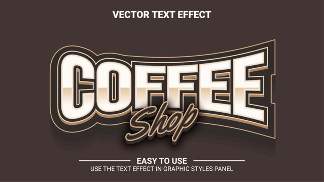 3d coffee editable text effect