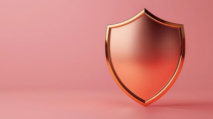 Stylish shield symbolizing protection, security, and assurance in modern design.