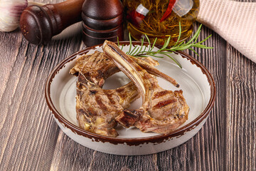 Delicous Grilled square rib of lamb