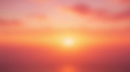 Obraz premium Blurred sunset gradient with warm orange and pink tones
