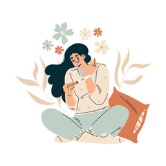 Pregnancy Planning with Young Woman with Test Vector Illustration