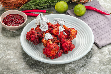 Indian cuisine - Red Chicken lolypops