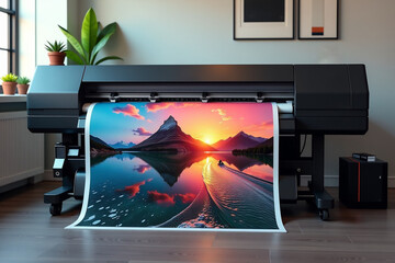 large printer format inkjet working	