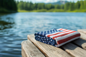 Celebrate independence day in style with american flag beach towels