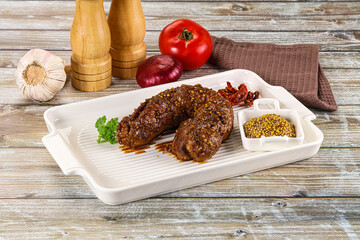 Baked pork tenderloin with mustard