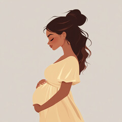 pregnant woman vector illustration
