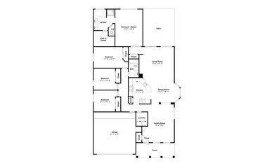4 bedroom floor plan 2D