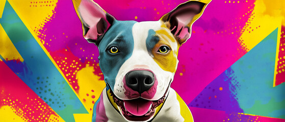 Bracco Italiano Dog Vector Illustration in Action Close Up Shot of Cool and Energetic Pet