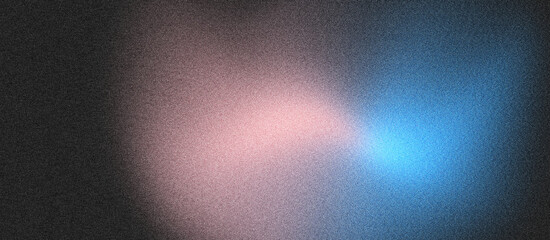 Grainy texture background, black pink sky blue dark abstract color wave, noisy dark banner poster header cover design