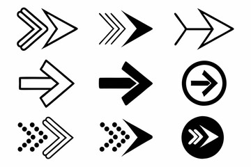 Arrows black vector collection. Modern simple arrow or cursor illustration web design
