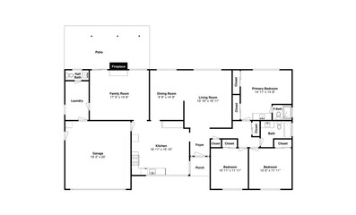 3 bedroom floor plan 2D