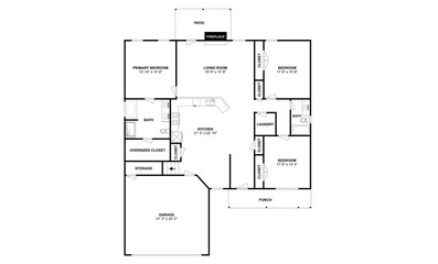 3 bedroom floor plan 2D