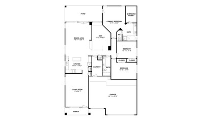 3 bedroom floor plan 2D