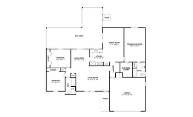 3 bedroom floor plan 2D