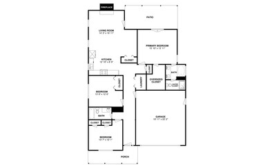 3 bedroom floor plan 2D