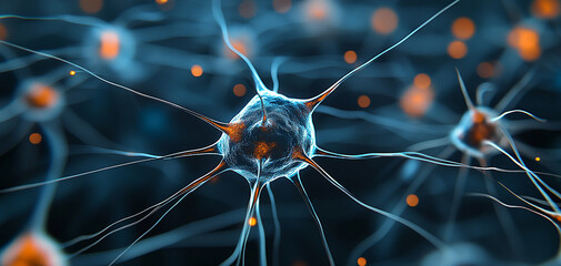 Highly detailed representation of neurons in the human brain, showcasing intricate connections.