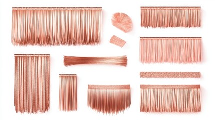 Pink and Gold Fringe Trim: Sewing & Craft Supplies