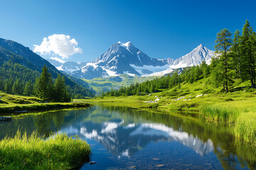 Fototapeta premium Celebrate united states independence day amidst nature's beauty