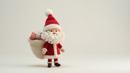 christmas doll:Whimsical Christmas Scenes Featuring Festive Characters, a snow-covered village, Christmas Eve night, Santa Claus, reindeer and sledding,