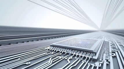 Microchip and circuit texture, forming a dense, intricate abstract pattern for backgrounds, tech displays, and industry-related promotional visuals