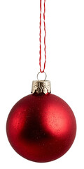 a red ornament from a string, PNG