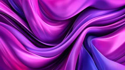 Obraz premium Vibrant purple and pink fabric textures flowing elegantly in waves.