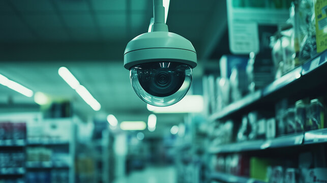 Kamery bezpieczeństwa w sklepie detalicznym ukazuje kluczową rolę monitoringu w zapewnianiu ochrony przed kradzieżami. 