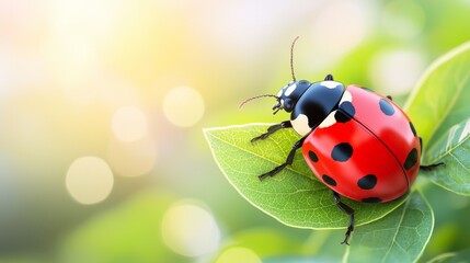Obraz premium Explore the fascinating world of ladybugs as they thrive in nature's beautiful garden ecosystem