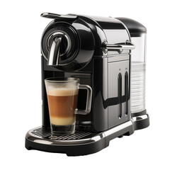 A Small Coffee Machine Isolated On Transparent Background	