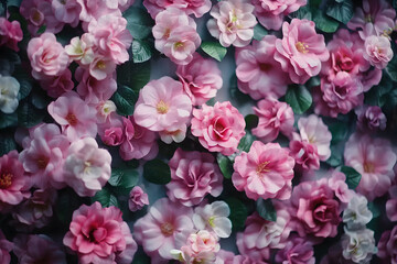 Fototapeta premium Flower wall texture backgrounds petal plant.
