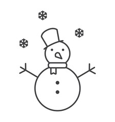 snowman winter icon