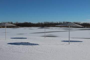 beach in winter