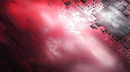 High-resolution microchip texture, displaying a pattern of interconnected circuits, creating an abstract tech-themed backdrop for presentations, ads, or posters