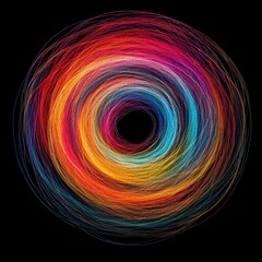 Fototapeta premium Futuristic glowing digital circle representing technology and data