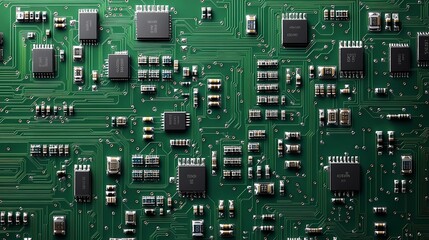 Digital microchip texture background, showcasing a network of circuits and connections, perfect for illustrating tech, data science, or futuristic concepts