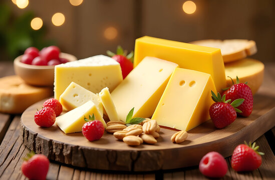 Cheese Lovers Day Celebration with Assorted Cheeses and Fresh Fruit