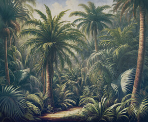 Botanical jungle illustration