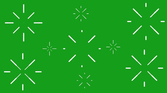 line blast Fx cartoon firework element.Transparent background in After Effects pop up, line, shiny, blast on green screen background, template elements.