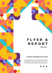 Colorful Geometric Business Flyer Design With Modern Layout