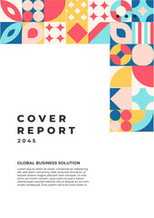 Modern Business Brochure with Geometric Patterns