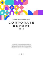 Colorful Geometric Design for Corporate Report 2045