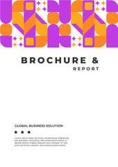 Vibrant Geometric Flyer Design for Global Business Reports