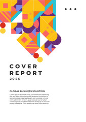 Colorful Geometric Business Flyer Design With Modern Layout