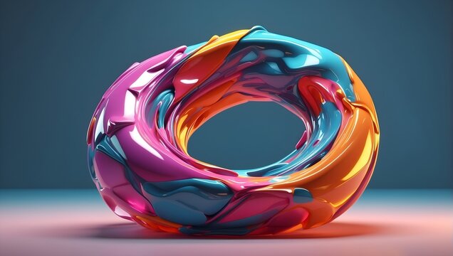 Soft Hollo Abstract 3D Shape 