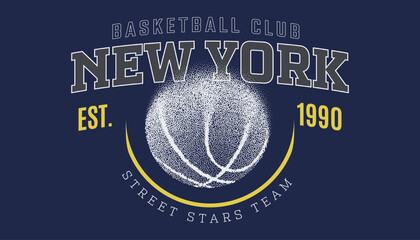 Basketball sports graphic design vector good for young boys print t-shirts. Vintage design. Grunge background. Sports typography, t-shirt graphics, posters, banners, flyers, print, and postcards © MdAlImran