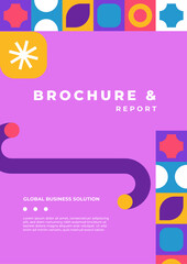 Colorful Abstract Brochure Design for Business Report and Presentation