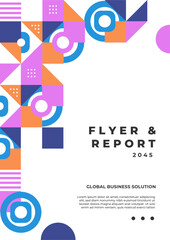 Colorful Geometric Brochure and Report Designs for 2045